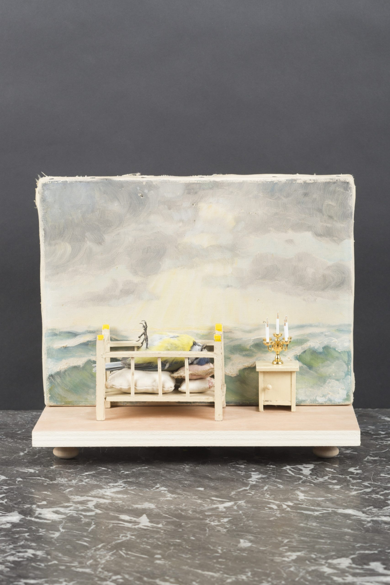marion-laurent-art-plus-bleu-que-le-ciel-autour-1 More blue than the sky around 1 2018 23,5 x 30 x 12 cm